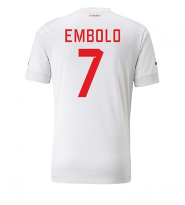 Switzerland Breel Embolo #7 Replica Away Stadium Shirt World Cup 2022 Short Sleeve